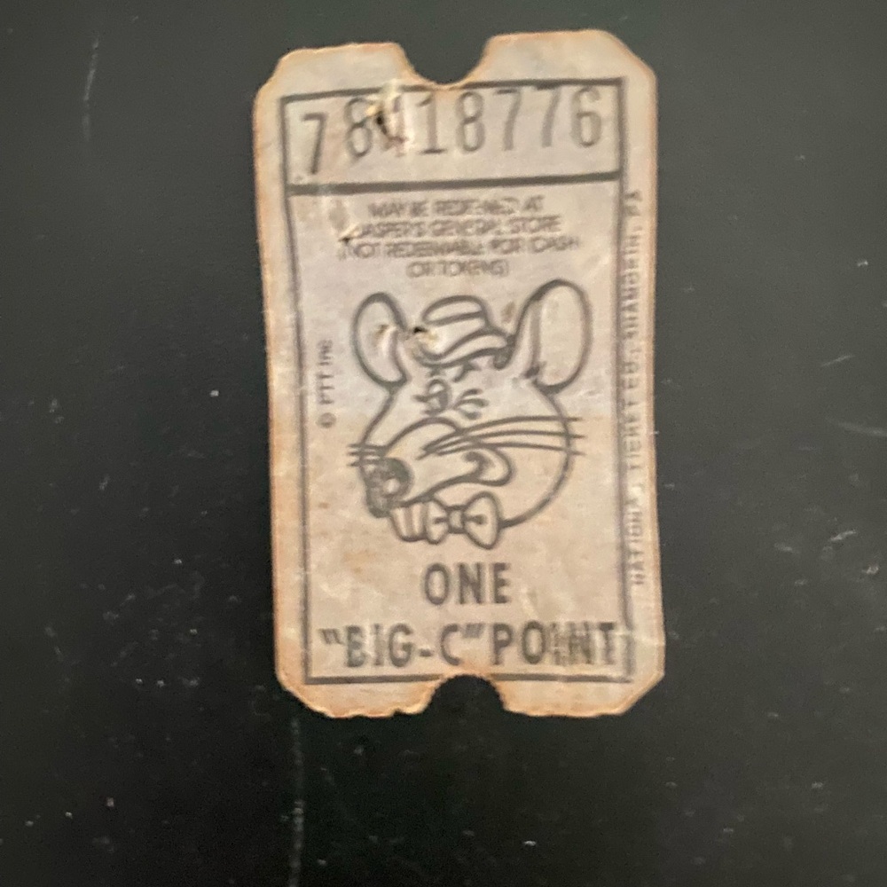Big-C Point Cartoon Mouse Ticket